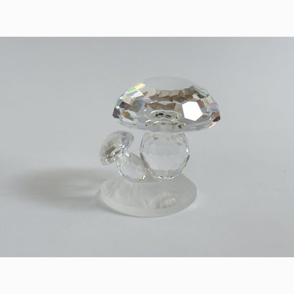 Swarovski - Rare Swarovski Crystal Austria Mushrooms Frosted Bottom Figurine - Picture 4 of 7